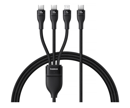 Kabel Baseus Kabel 3w1 Flash Series 3 100W USB-C - USB-C+USB-C+Lightning